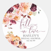 Faye Burgundy Fall In Love Autumn Bridal Shower