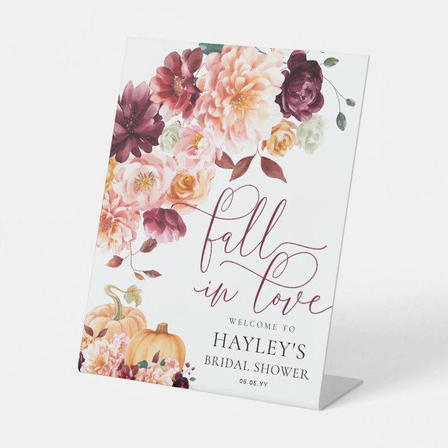 Faye Fall In Love Bridal Shower Welcome Sign (Front)