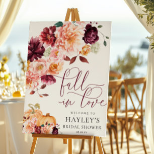 Faye Fall In Love Bridal Shower Welcome Sign