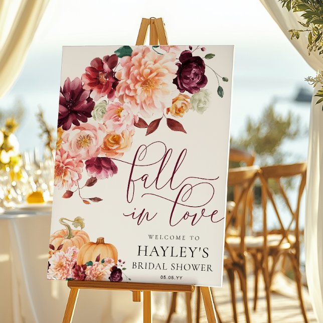 Faye Fall In Love Bridal Shower Welcome Sign (Creator Uploaded)