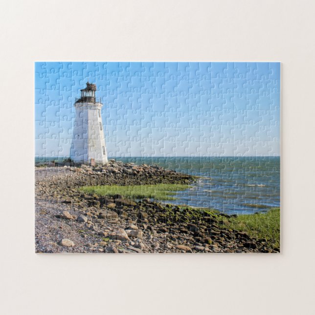 Fayerweather Island Lighthouse, Connecticut Jigsaw Puzzle (Horizontal)