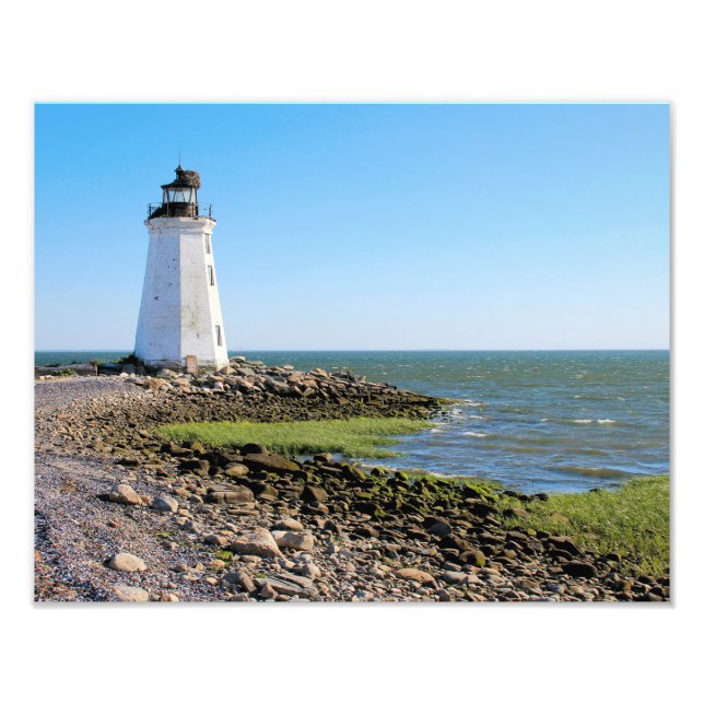 Fayerweather Island Lighthouse CT Photo Print (Front)