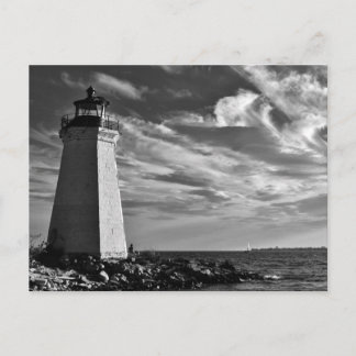 Fayerweather Lighthouse - Bridgeport, CT Postcard