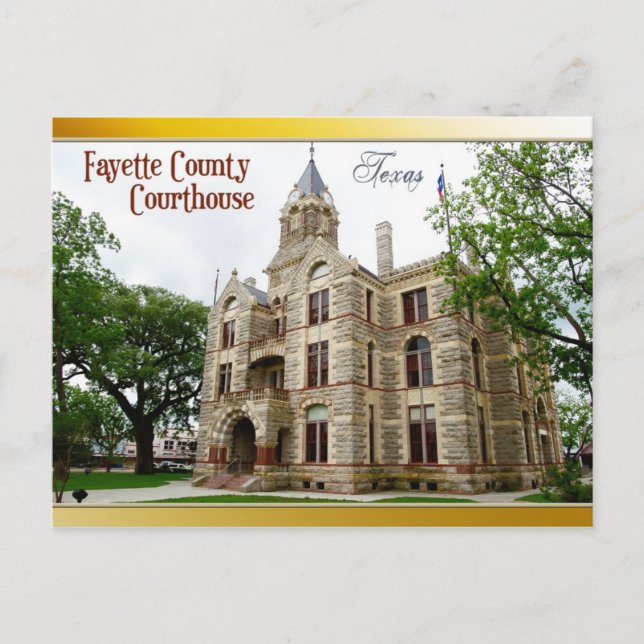 Fayette County Courthouse, La Grange, Texas Postcard (Front)