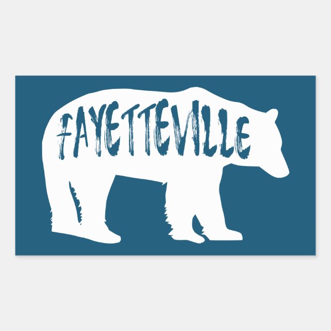 Fayetteville Arkansas Bear Rectangular Sticker (Front)