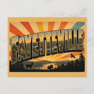 Fayetteville Arkansas Ozark Mountain Lake Art Postcard