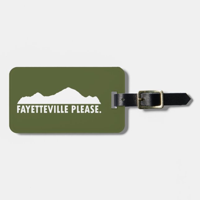 Fayetteville Arkansas Please Luggage Tag (Front Horizontal)