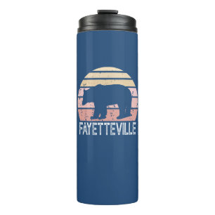 Fayetteville Arkansas Retro Bear Thermal Tumbler