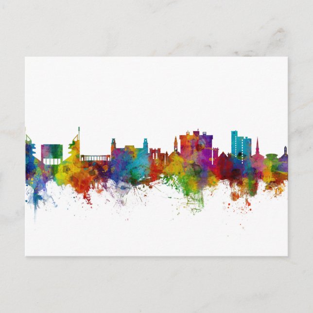 Fayetteville Arkansas Skyline Postcard (Front)