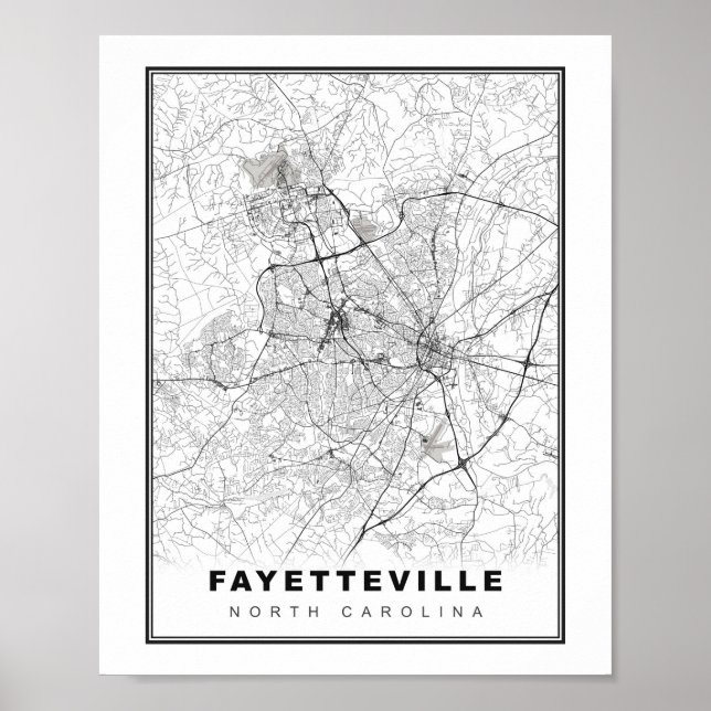 Fayetteville Map Poster (Front)