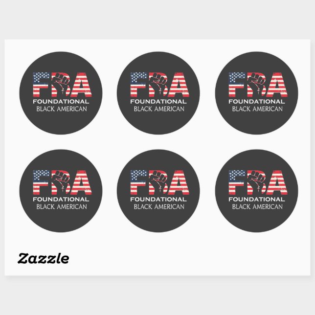 FBA Foundational Black American Black Power Fist Classic Round Sticker (Sheet)