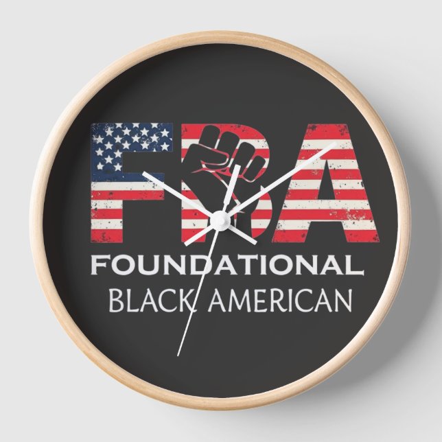 FBA Foundational Black American Black Power Fist Clock (Front)