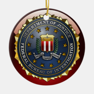 FBI Emblem Ceramic Tree Decoration