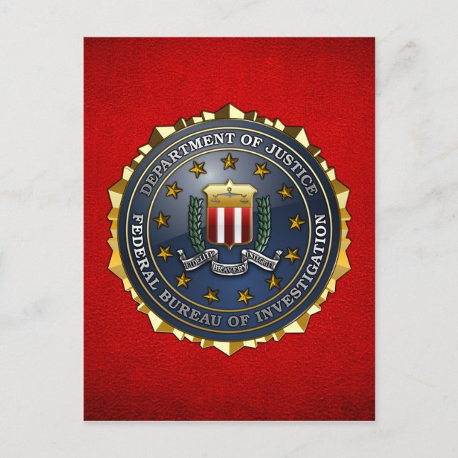 FBI Emblem Postcard (Front)