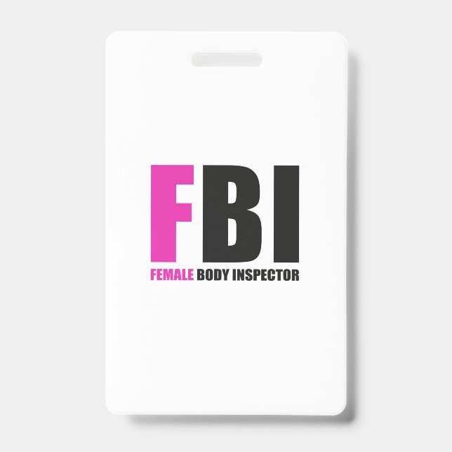 FBI Female Body Inspector ID Badge (Front)