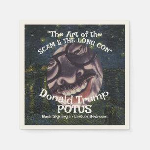 FBI ICE CBP Trump POTUS Scam Con Art Book Sign 2 Napkin