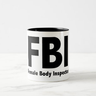 FBI Mr Funny Rude Humour Two-Tone Coffee Mug