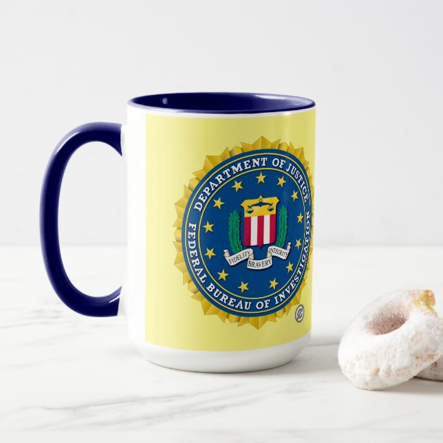 FBI Personalised Combo Mug, 15 oz Mug (With Donut)