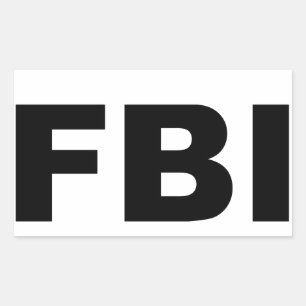 FBI RECTANGULAR STICKER