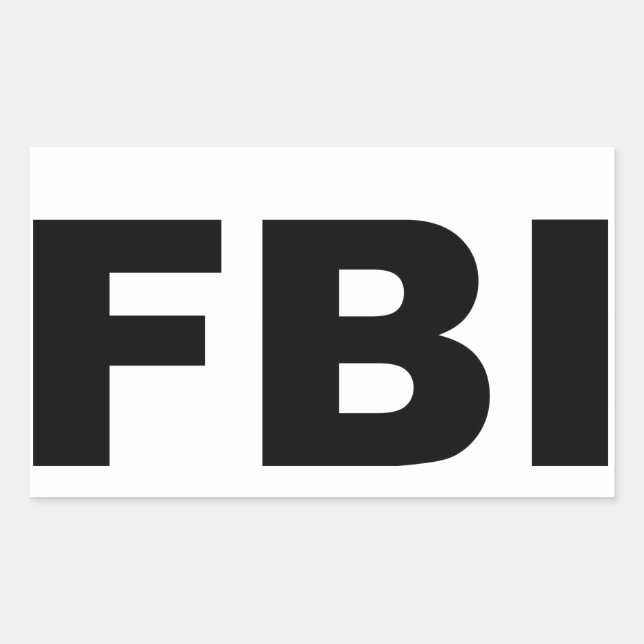 FBI RECTANGULAR STICKER (Front)
