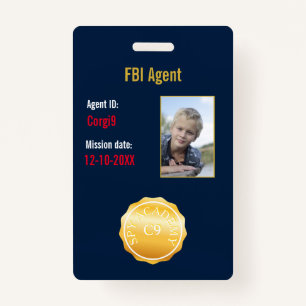 FBI Secret Agent Badge ID Badge