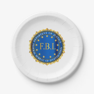 FBI Spoof Seal Paper Plate