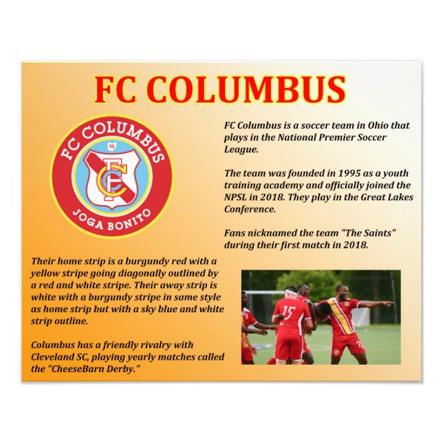 FC Columbus Photo Print (Front)