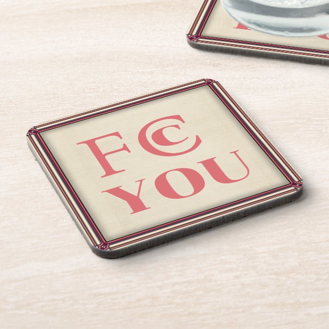 FCC YOU Beverage Coaster (Left Side)