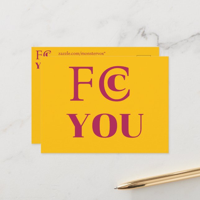 FCC YOU Postcard (Front/Back In Situ)