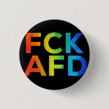 FCK AFD Regenbogen auf Schwarz