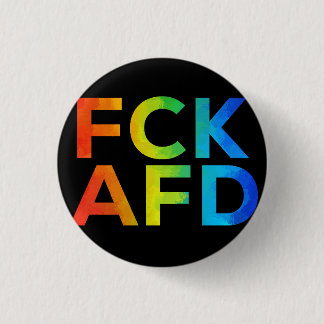 FCK AFD Regenbogen auf Schwarz 3 Cm Round Badge