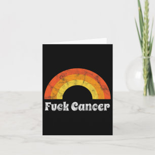 Fck Cancer Breast Cancer Awareness Gift Distressed Card