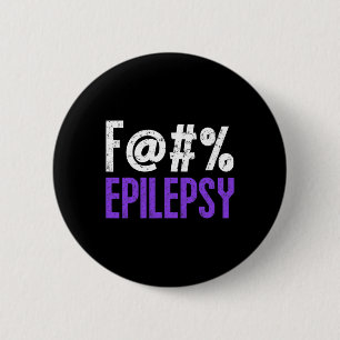Fck Epilepsy Awareness Month Purple Ribbon Fighter 6 Cm Round Badge