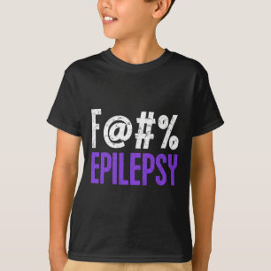 Fck Epilepsy Awareness Month Purple Ribbon Fighter T-Shirt