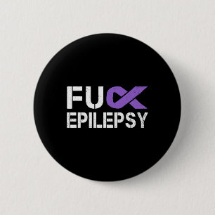 Fck Epilepsy Awareness Month Purple Ribbon Warrior 6 Cm Round Badge