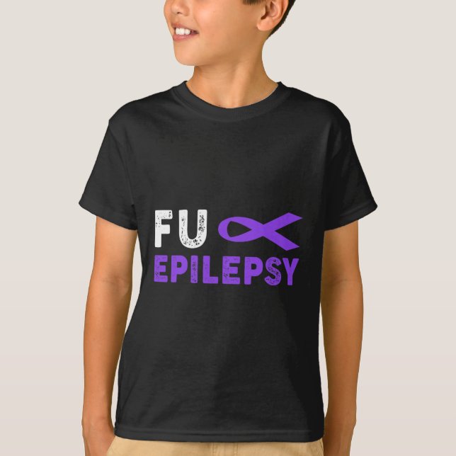 Fck Epilepsy Awareness  Support Survivor  T-Shirt (Front)