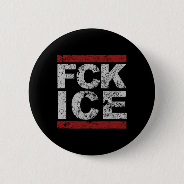 Fck Ice Distressed  6 Cm Round Badge (Front)