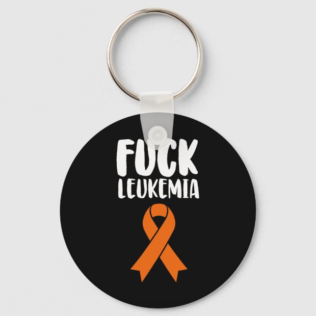 Fck Leukaemia Awareness  Key Ring (Front)