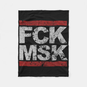 Fck Msk Distressed Fleece Blanket