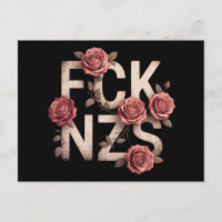 FCK NZS Flowery Against Right No Nazis Lgbtq+