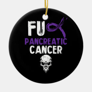 Fck Pancreatic Cancer Fighting Cancer Together Pur Ceramic Tree Decoration
