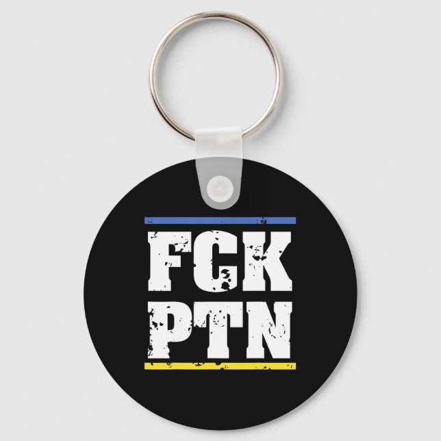 Fck Ptn Ukraine  Key Ring (Front)