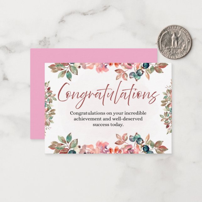 FCongratulations Celebration Invitationot Card (Front/Back In Situ)