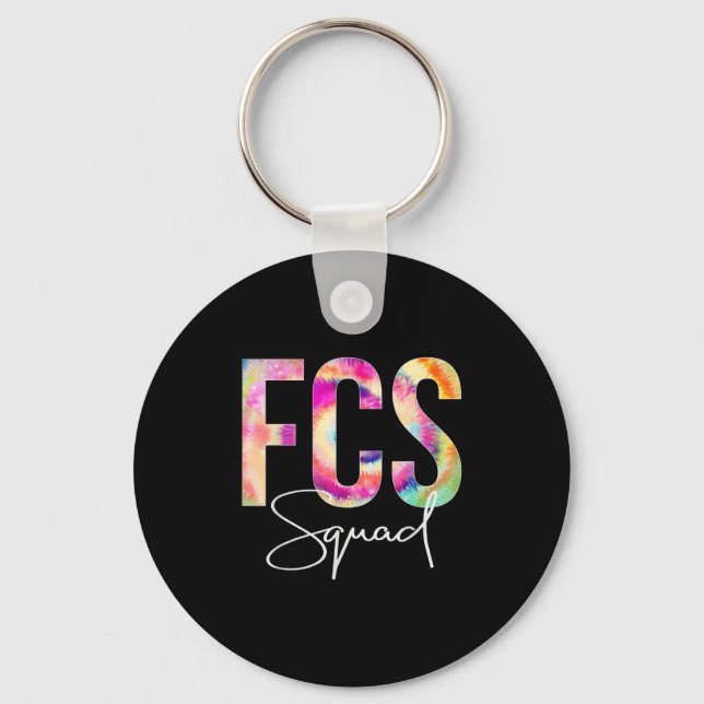 Fcs Squad Tie Dye Back To School Women Appreciatio Key Ring (Front)