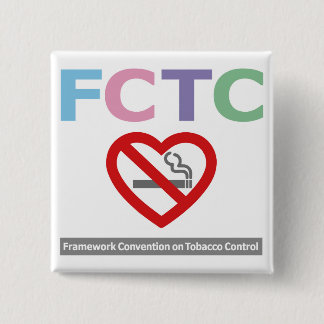 FCTC_badge no smoking 15 Cm Square Badge