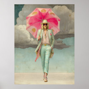 FD2 Eclectic Colourful Boho MAN Umbrella 14 Poster