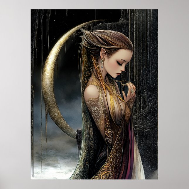 FD2 Enchanted Crescent Moon Goddess 11 Poster (Front)