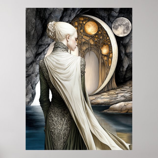 FD2 Enchanted Crescent Moon Goddess 12 Poster (Front)