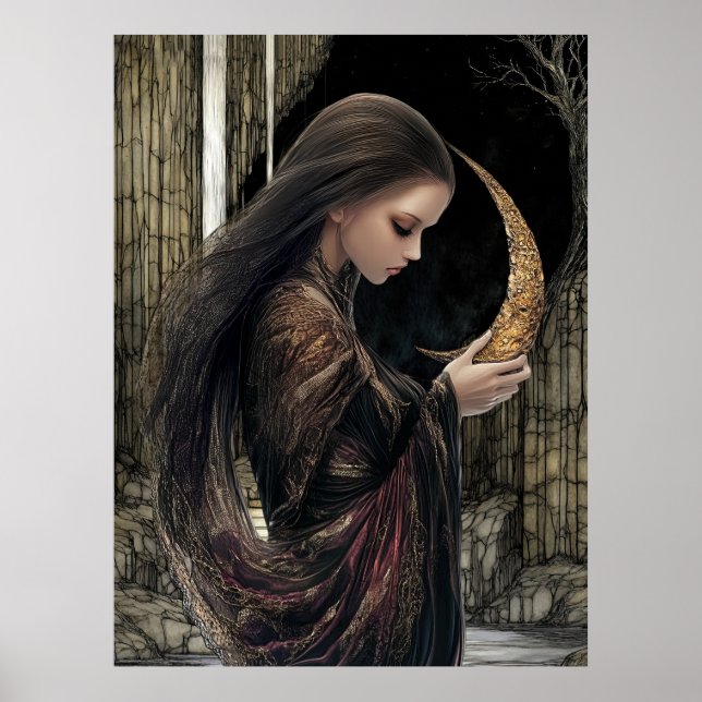 FD2 Enchanted Crescent Moon Goddess 3 Poster (Front)