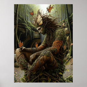 *~* FD3  Cosmic Earth Keeper Guardian Mystical 23 Poster
